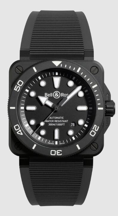 Review Bell and Ross BR 03 Replica Watch BR 03 DIVER BLACK MATTE CERAMIC BR03A-D-BL-CE/SRB